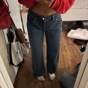 Edikted Raelynn Jeans (Dark Blue Wash)